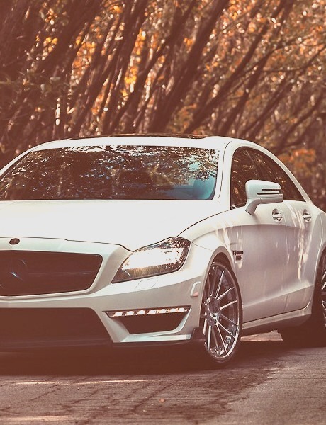 White Mercedes CLS