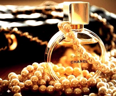 Chanel Perfume and Pearls